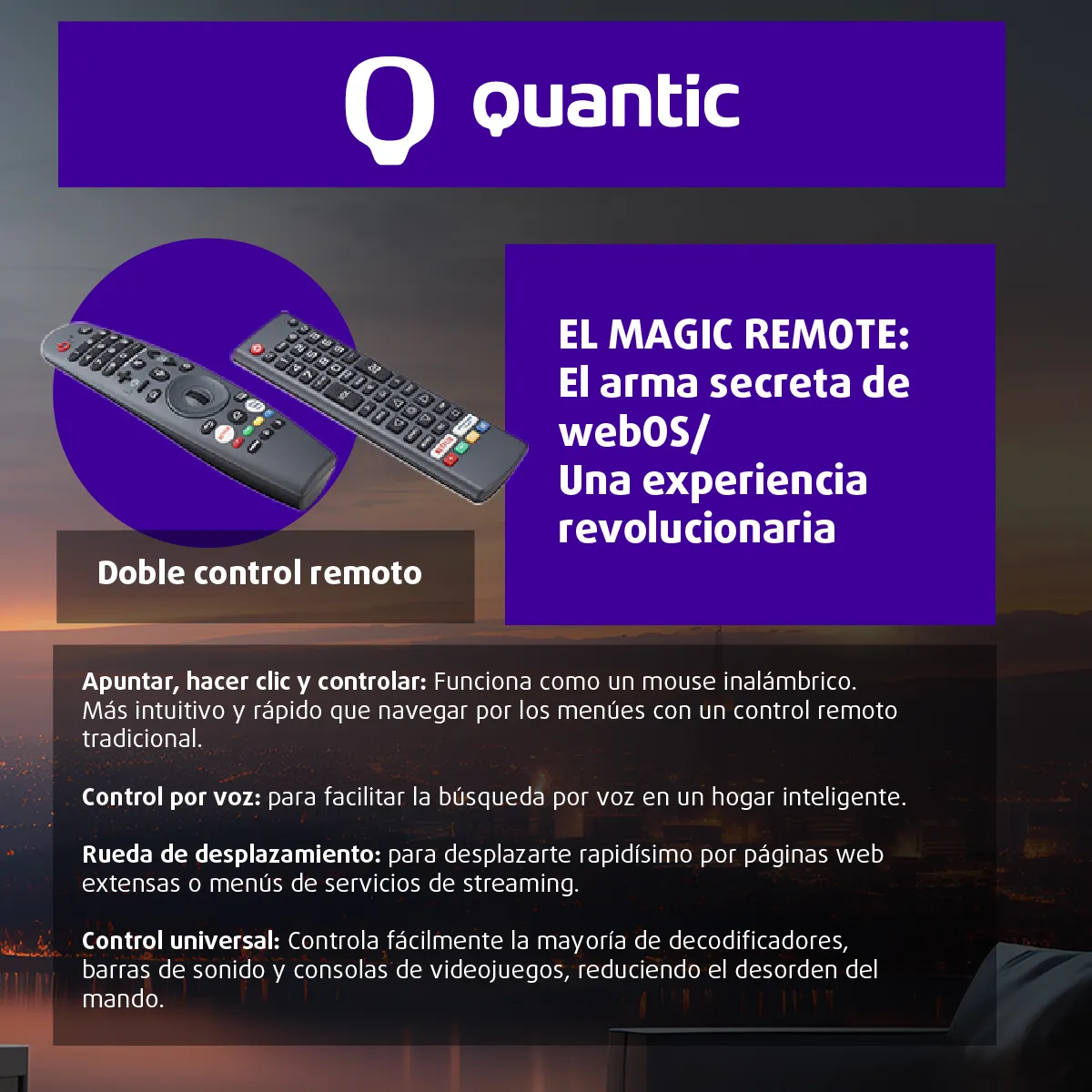 Smart Tv QLed 70" Quantic QT70QLDWEB UHD Smart - Image 6